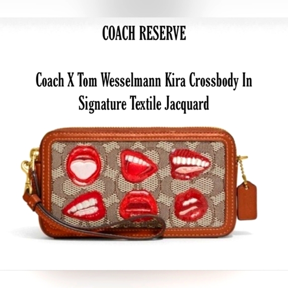 Coach Handbags - Sold NWT COACH RESERVE X Tom Wesselmann Kira Crossbody Textile Jacquard
